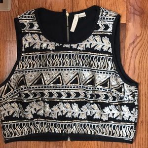 Black\gold sequins top
